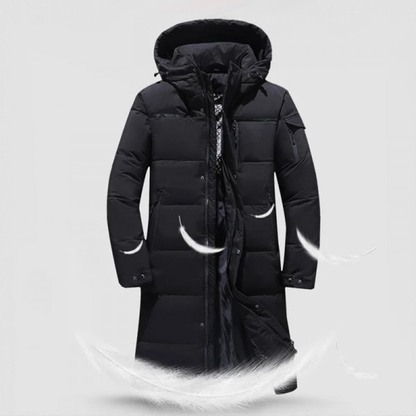 Winter Men's Down Jacket, High-Quality Thick Therm...